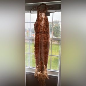 Missguided Lace Midi Fishtail Bottom Dress 6